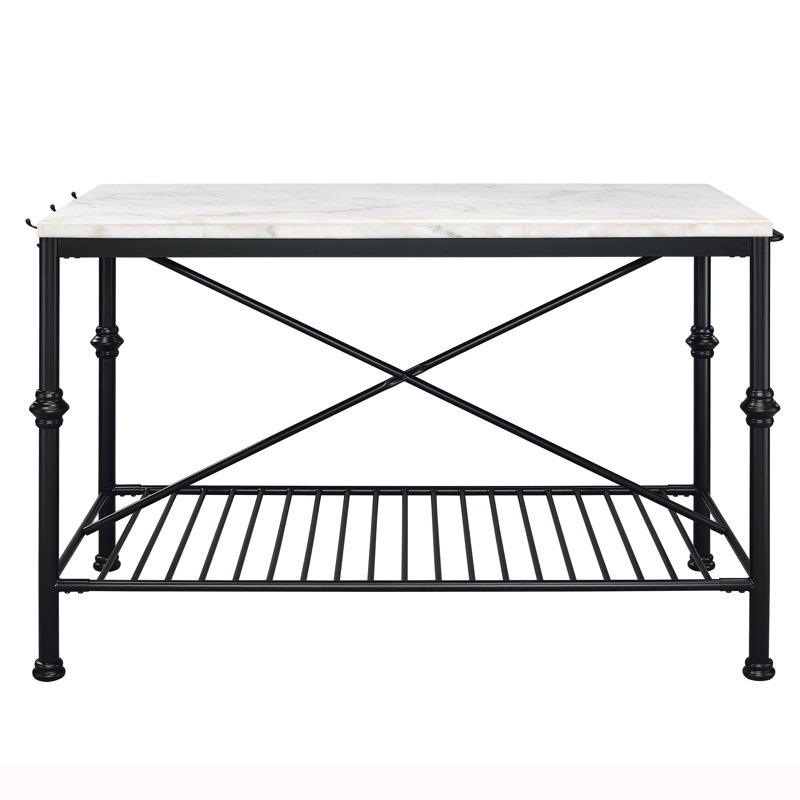 Lark Manor Allisun Marble Kitchen Island Wayfair